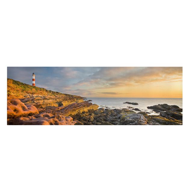 Mountain art prints Tarbat Ness Lighthouse And Sunset At The Ocean