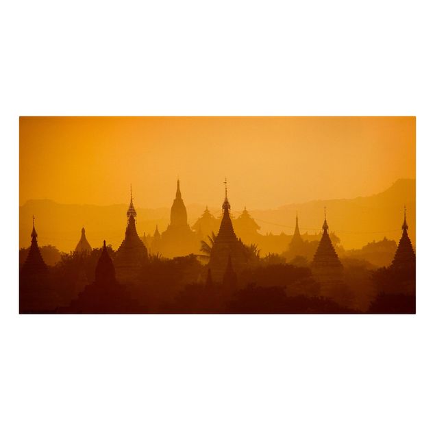 Skyline canvas print Temple City In Myanmar