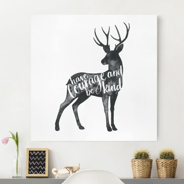 Wall art deer Animals With Wisdom - Hirsch