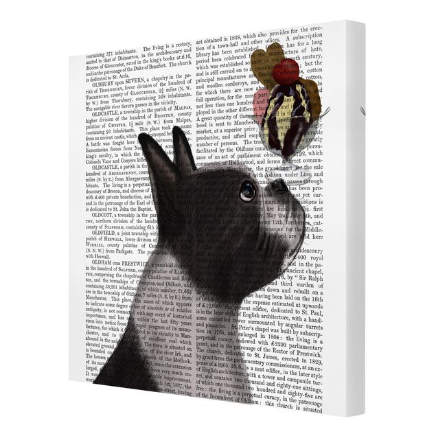 Prints quotes Animal Reading - Terrier With Ice