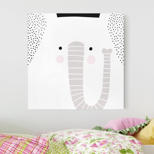 Canvas elefant Zoo With Patterns - Elephant