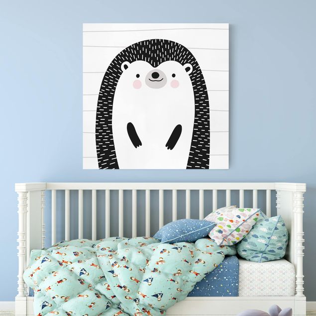 Animal wall art Zoo With Patterns - Hedgehog