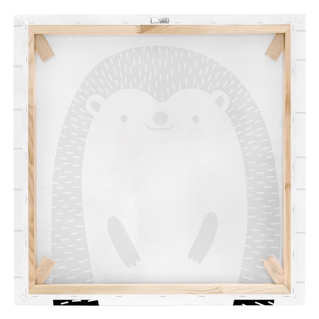 Canvas wall art Zoo With Patterns - Hedgehog
