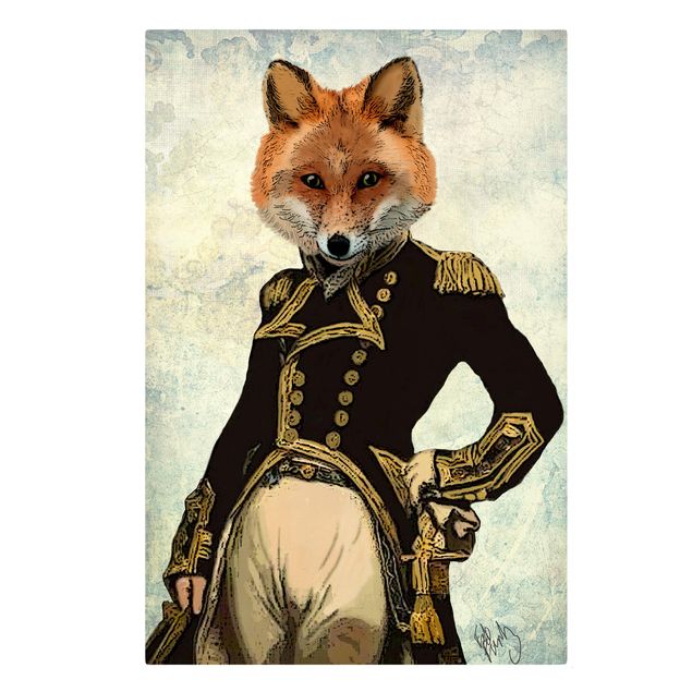 Black art prints Animal Portrait - Fox Admiral