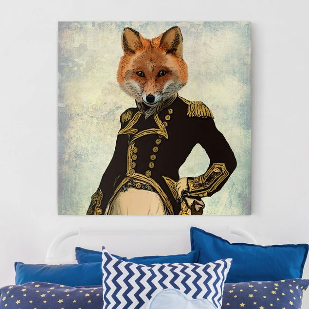 Vintage wall art Animal Portrait - Fox Admiral