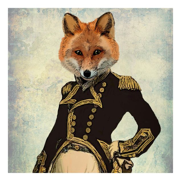 Black art prints Animal Portrait - Fox Admiral