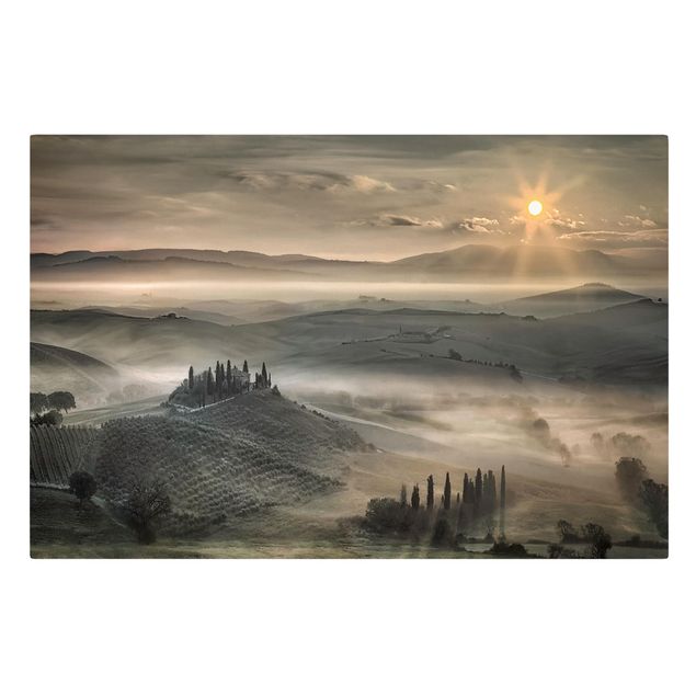 Canvas landscape Tuscany-Morning