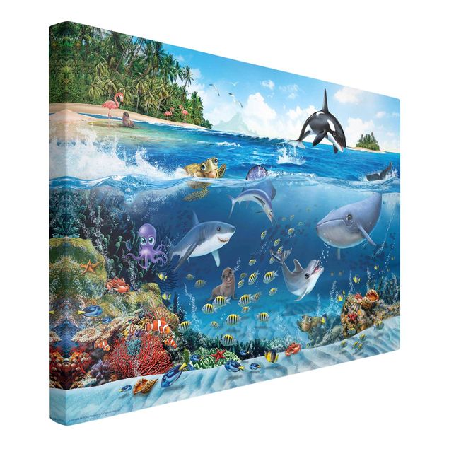 Landscape canvas prints Animal Club International - Underwater World With Animals