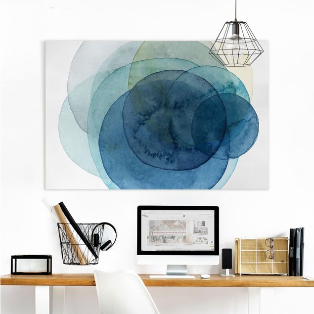 Abstract art prints Big Bang - Blue