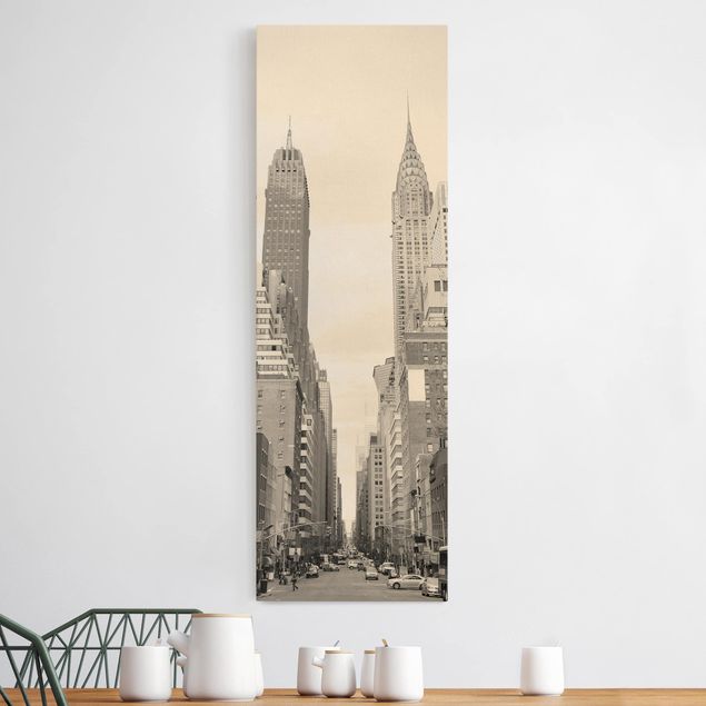 New York skyline canvas USA Postcard