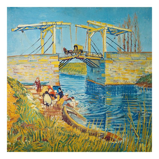 Art style Vincent van Gogh - The Drawbridge at Arles with a Group of Washerwomen