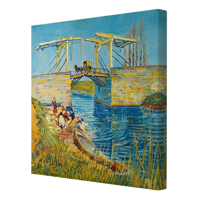 Horse canvas wall art Vincent van Gogh - The Drawbridge at Arles with a Group of Washerwomen