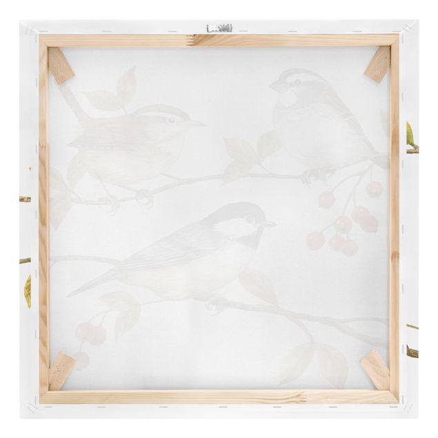 Wall art prints Birds And Berries - Tits