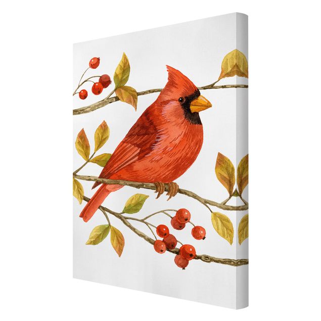 Prints Birds And Berries - Northern Cardinal