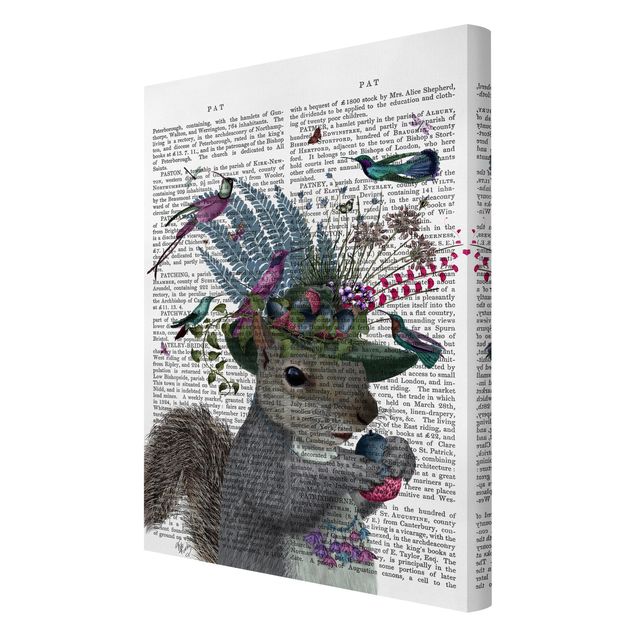 Prints multicoloured Fowler - Squirrel With Acorns