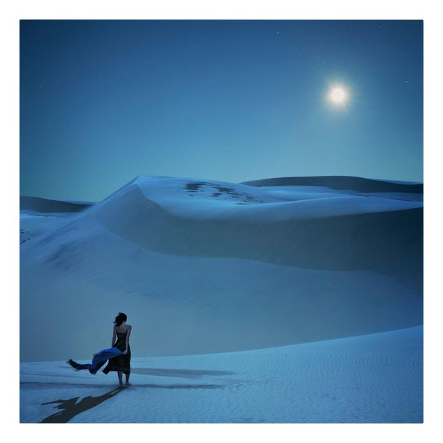Modern art prints Full Moon Over The Desert