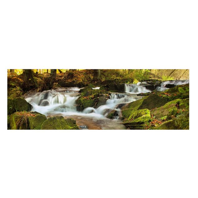 Canvas stone Waterfall Autumnal Forest