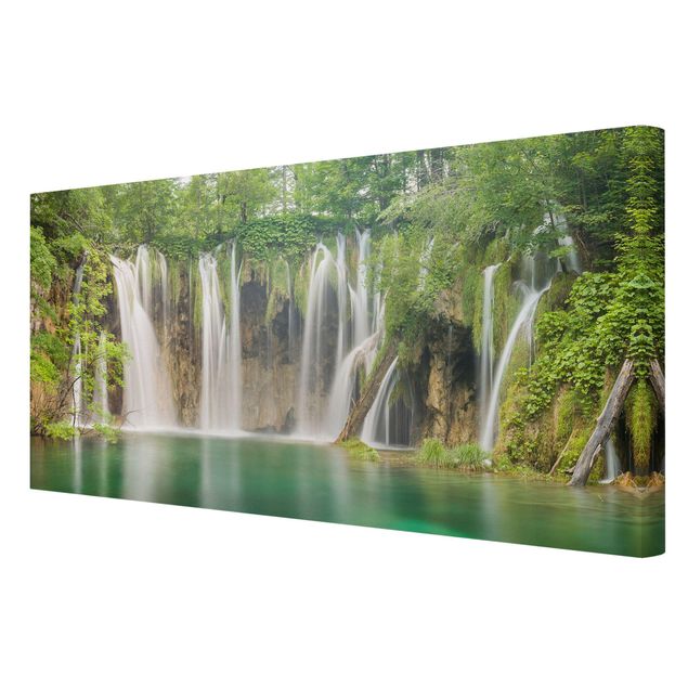 Canvas landscape Waterfall Plitvice Lakes