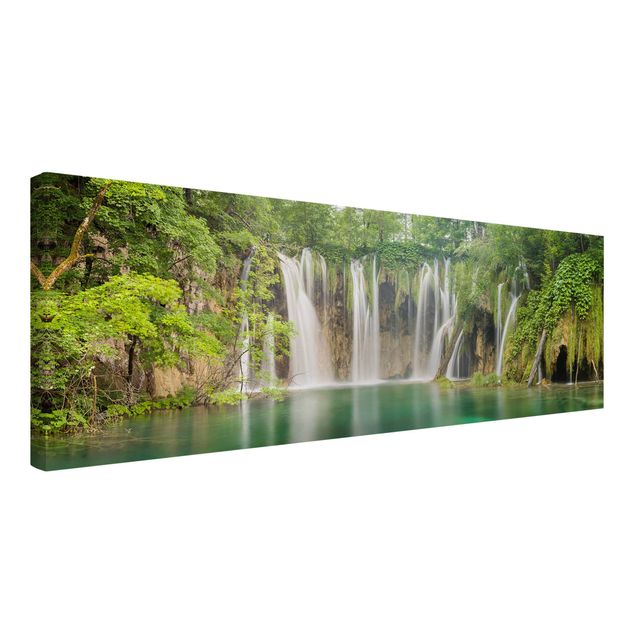 Canvas waterfall Waterfall Plitvice Lakes