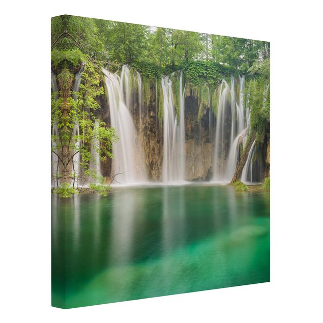 Canvas waterfall Waterfall Plitvice Lakes