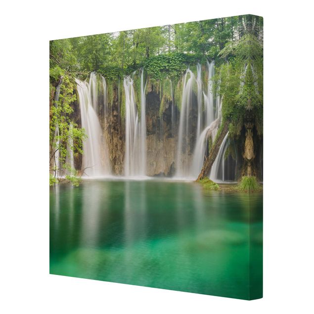 Canvas landscape Waterfall Plitvice Lakes