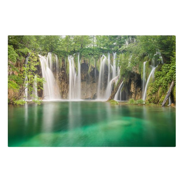 Modern art prints Waterfall Plitvice Lakes