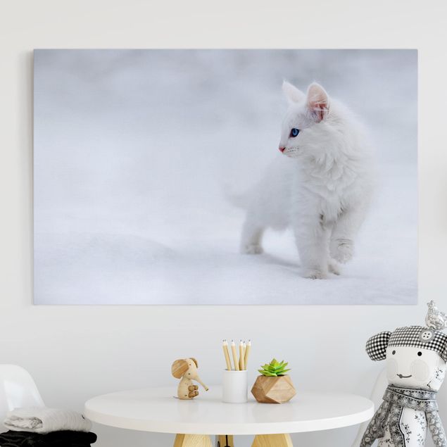 Cat wall art White as Snow