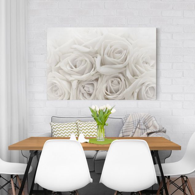 Floral canvas White Roses