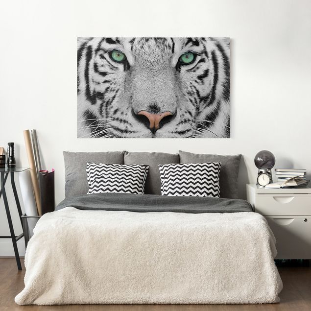 Tiger canvas art White Tiger