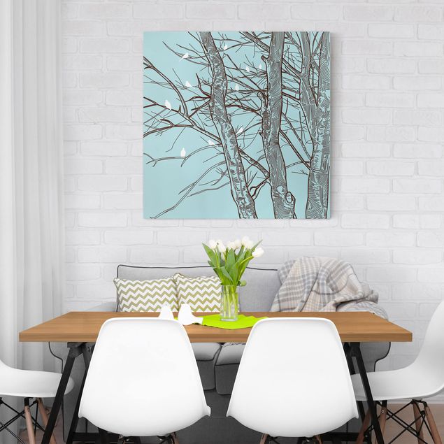 Landscape canvas prints Winter Trees