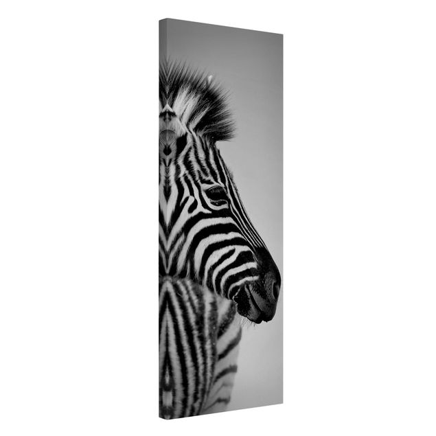 Wall art black and white Zebra Baby Portrait II