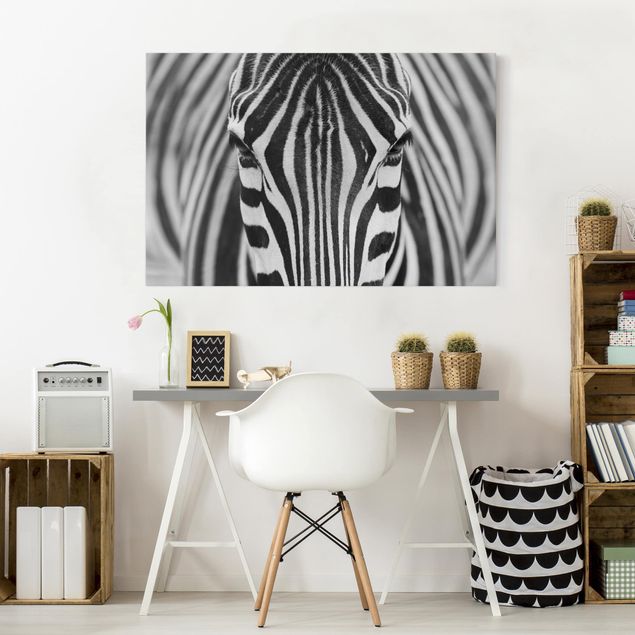 Canvas horse Zebra Look