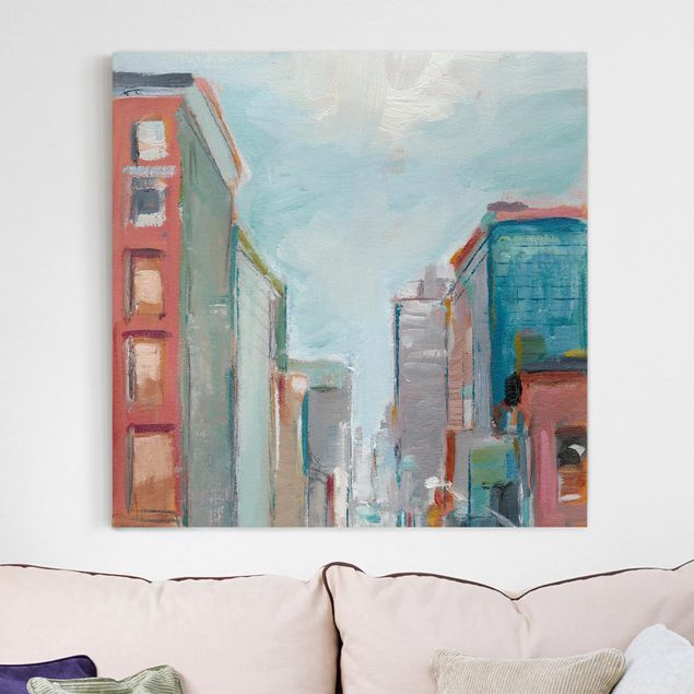 Abstract canvas wall art Contemporary Downtown II