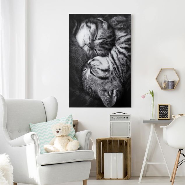 Tiger canvas art Two Kittens