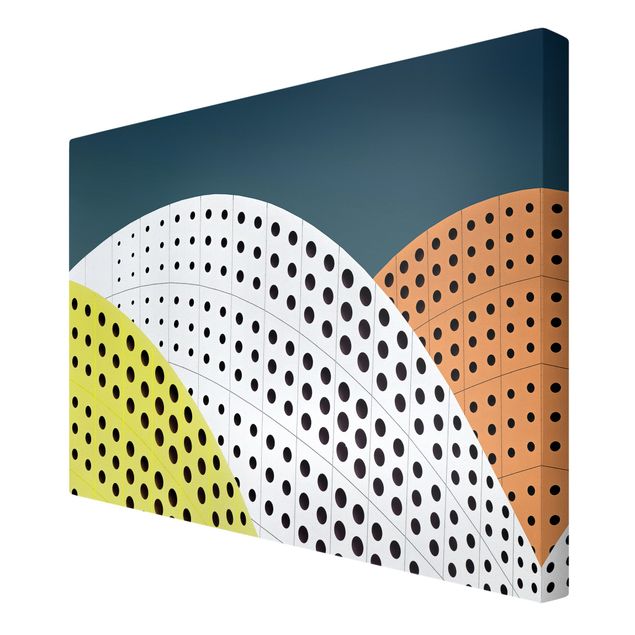 Skyline wall art Perforation In Architecture
