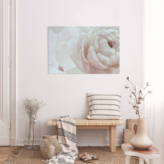 Red rose canvas White Flower In An Ocean Of Flowers