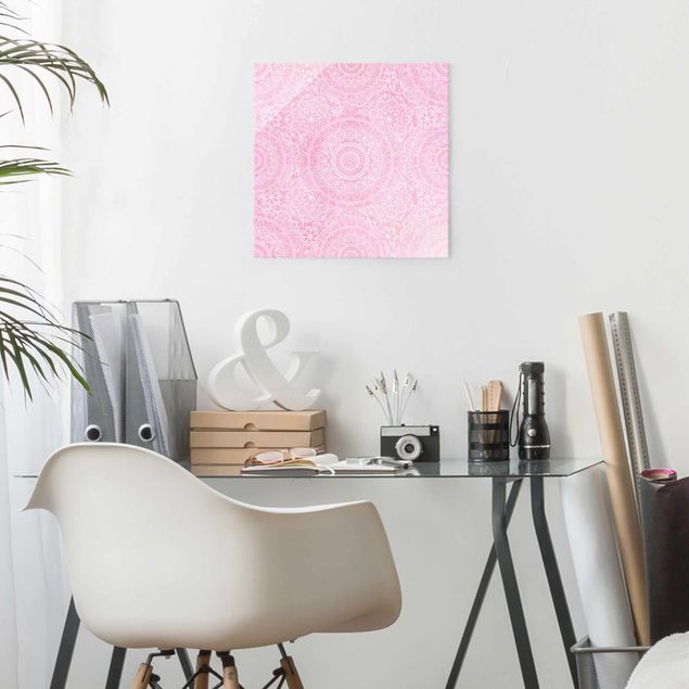 Art posters Pattern Mandala Light Pink