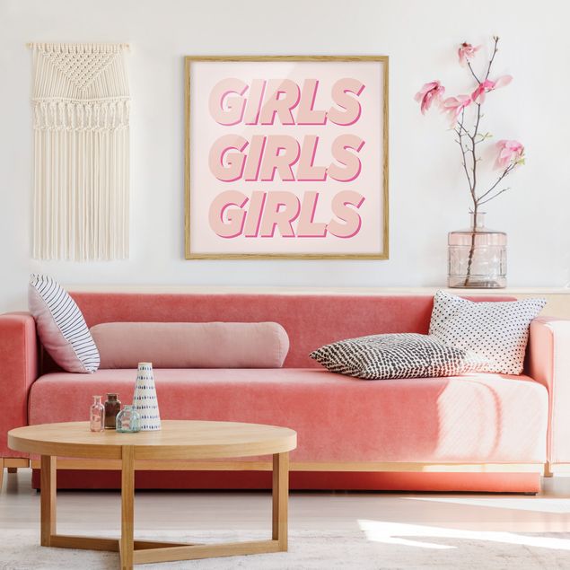 Wall quotes framed Girls Girls Girls