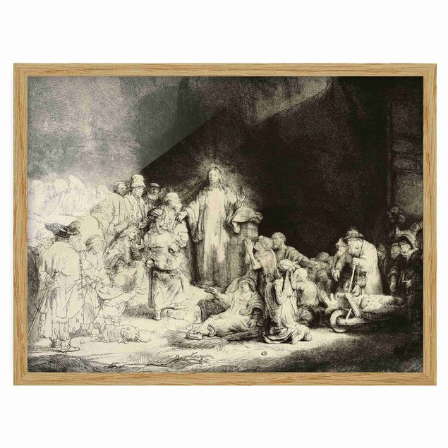 Art posters Rembrandt van Rijn - Christ healing the Sick. The Hundred Guilder