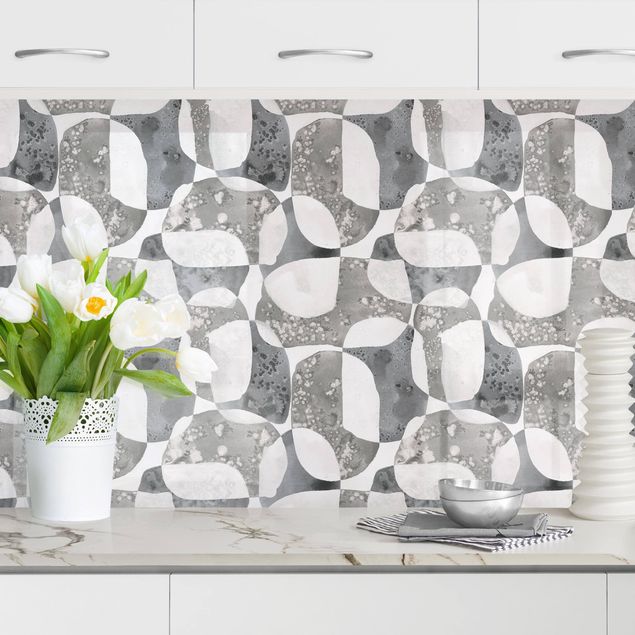 Kitchen Living Stones Pattern In Grey II
