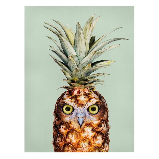 Fruit canvas Pineapple With Owl