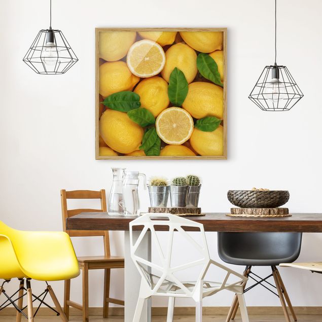 Prints fruit Juicy lemons