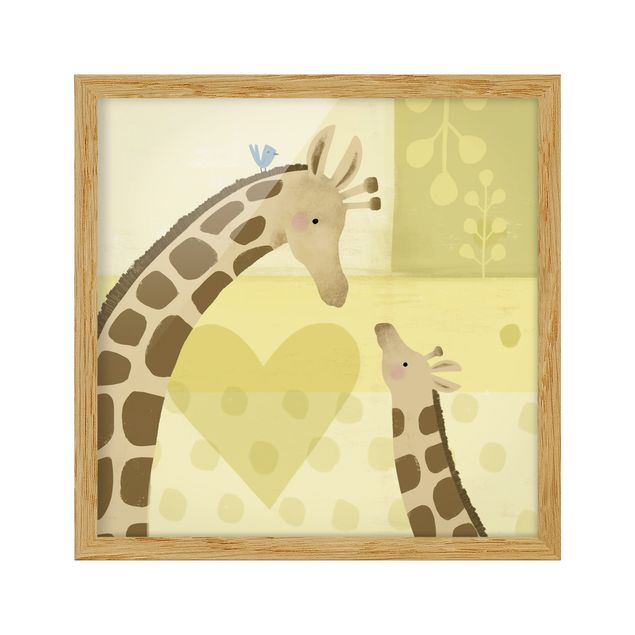 Child wall art Mum And I - Giraffes