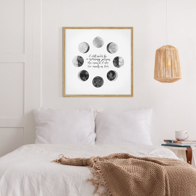 Wall quotes framed Ode To The Moon - Love
