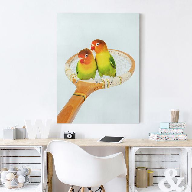 Canvas birds Tennis With Birds