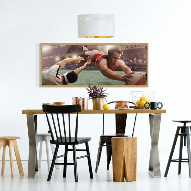 Modern art prints Rugby Action