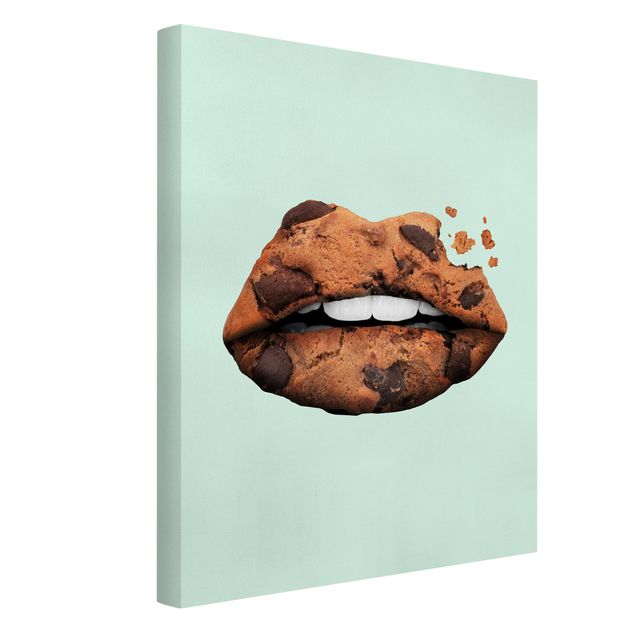 Contemporary art prints Lips With Biscuit