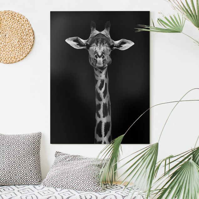 Kitchen Dark Giraffe Portrait