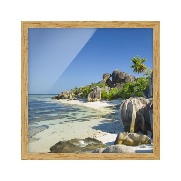 Beach canvas art Dream Beach Seychelles