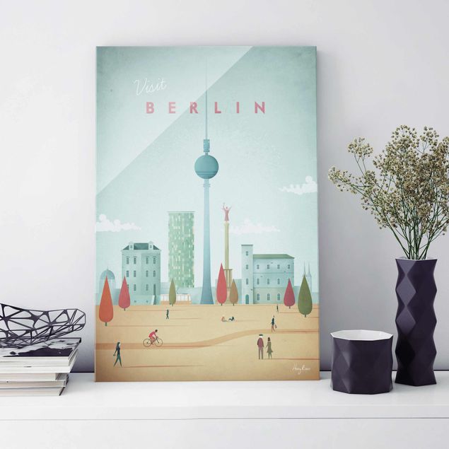 Glass prints Berlin Travel Poster - Berlin